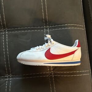 Nike White and Red Cortez Shoes